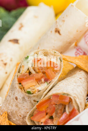 Chicken Doner Kebab or Chicken Shawarma Stock Photo