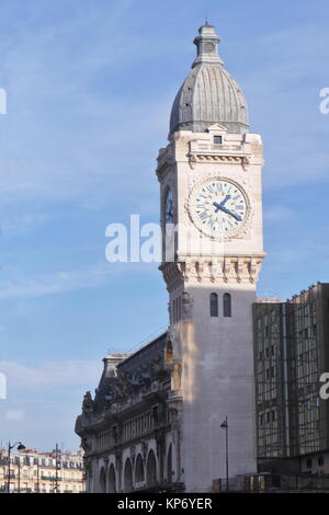 Clock tower - Gare de Lyon - Paris - France Stock Photo