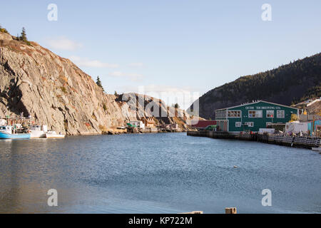 Quidi Vidi Village, Newfoundland, Canada - November 5, 2017 :  Quidi Vidi Brewing Company in fishing village of historic Quidi Vidi Village in St. Joh Stock Photo