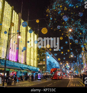 Christmas lights in Oxford Street, London Stock Photo