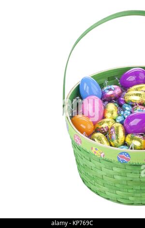 cropped image of a basket filled with eggs Stock Photo