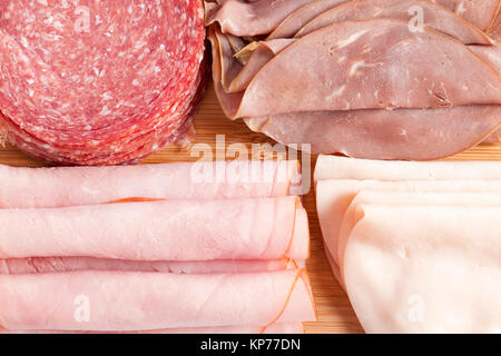 assorted sliced meat Stock Photo