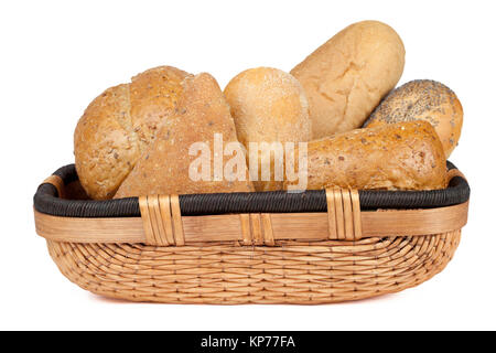 assorted bread basket Stock Photo