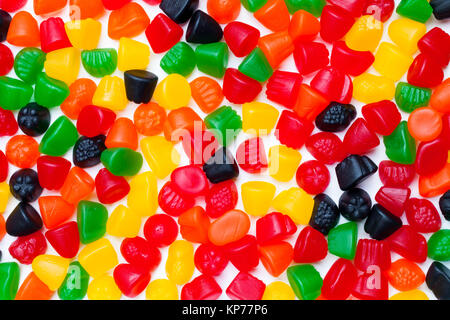 close up of hard jelly candies Stock Photo