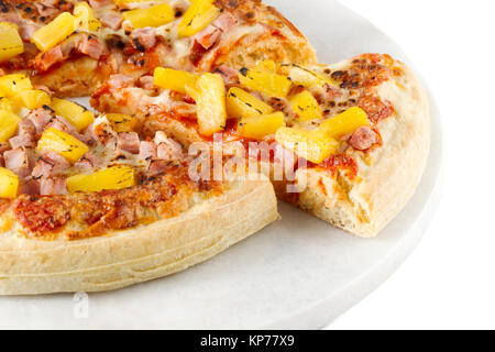 delicious hawaiian pizza Stock Photo