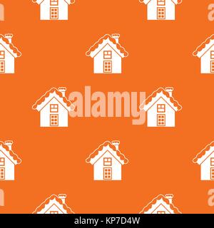 Small snowy cottage pattern seamless black Stock Vector Image & Art - Alamy