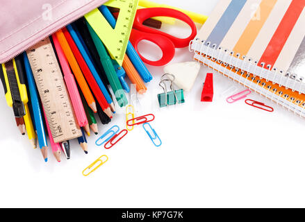colored educational accessories Stock Photo