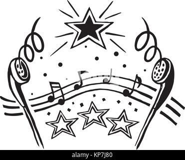 headphones doodle sketch Stock Vector