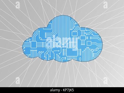 Cloud computing vector illustration as abstract background Stock Vector