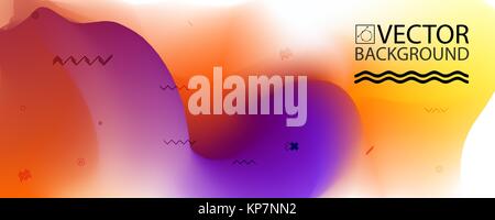 Marble trendy illustration backgrounds, placards with abstract blured shapes, 80s memphis geometric style design elements. Modern art for covers, bann Stock Vector