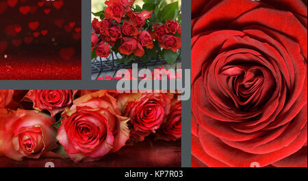 Collage Valentines day Stock Photo