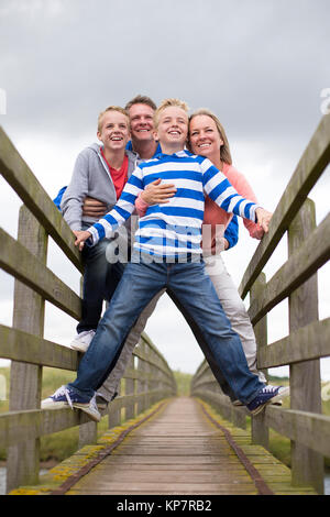 Smiling Family Portrait Stock Photo