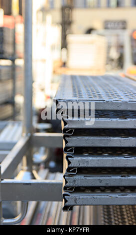 scaffolding stacked Stock Photo