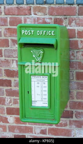 Green Post Office box, Dublin, County Dublin, Republic of Ireland Stock Photo