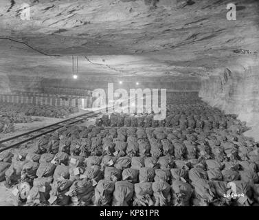 Germany. The 90th Division, the U.S. Third Army, discovered this Reichsbnk wealth, SS loot, and Berlin museum paintings that were removed from Berlin to a salt mine vault in Merkers, Germany. 04/15/1945 RG-111-SC-205409.tif Stock Photo