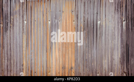 Corrugated metal wall background Stock Photo