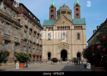 West side of Speyer Cathedral Stock Photo