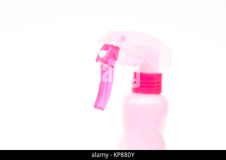 Pink plastic foggy spray bottle isolated on white background Stock ...
