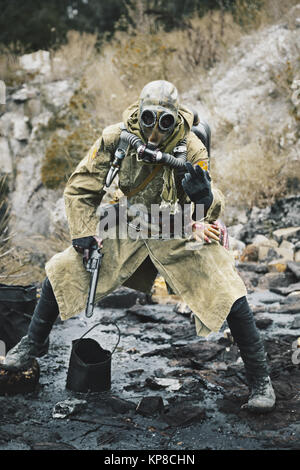 Nuclear apocalypse survivor Stock Photo