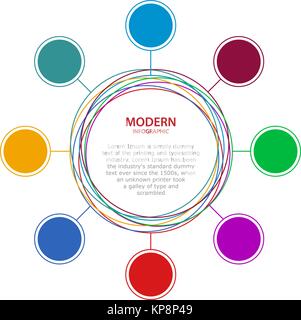 Abstract  Business circle infographics.  Stock Vector
