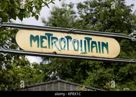 Paris Metro Sign Stock Photo