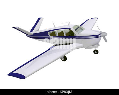 Light aircraft isolated on a white background Stock Photo