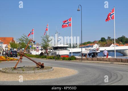 hafen von mandal in norwegen Stock Photo