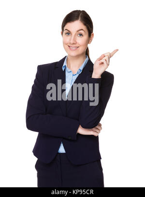 Brunette businesswoman got an idea Stock Photo