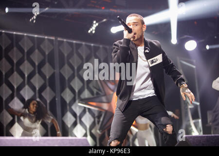 Liam Payne performs at the 99.5FM Jingle Ball presented by Capital One at the Capital One Center in Washington D.C. on 12/11/17 Stock Photo