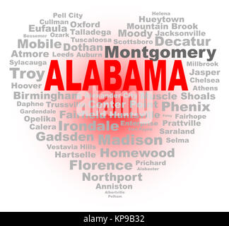 Alabama Heart Stock Photo