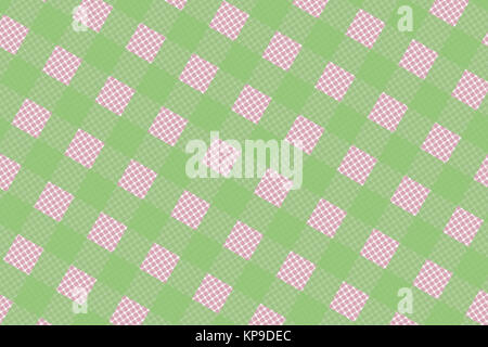 Green and Pink Computer Generated Abstract Plaid Pattern Stock Photo