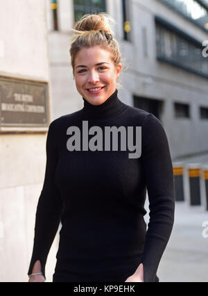 Strictly Come Dancing contestant Gemma Atkinson arriving at BBC