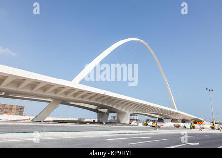 Contemporary new bridge in Lusail, Qatar Stock Photo