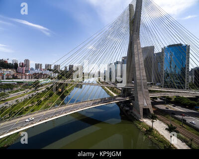 The most famous bridge in the city of Sao Paulo, Brazil Stock Photo