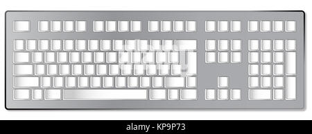 Blank Computer Keyboard Stock Photo