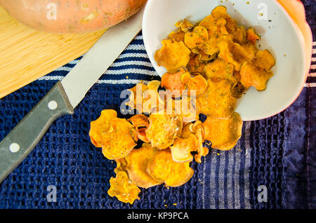 Sweet potato chips Stock Photo