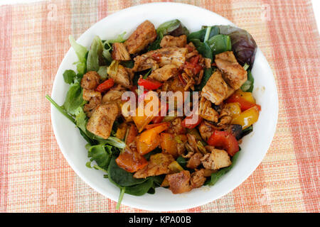 Delicious Gourmet Chicken Vegetable Salad Stock Photo