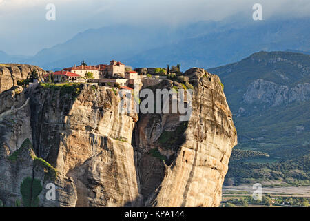 Holy Trinity Monastery or Agia Triada Monastery in the Meteora Monastery complex in Greece Stock Photo