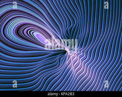 Abstract digitally generated image twisted stripes Stock Photo