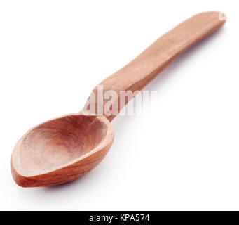 Wooden spoon over white background Stock Photo