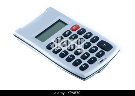 closeup photo of calculator on white background Stock Photo
