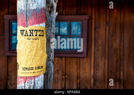 wanted far west Stock Photo