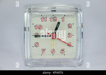 closeup photo of clock with isolated background Stock Photo