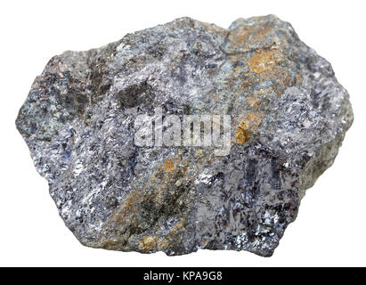 galena mineral stone with chalcopyrite isolated Stock Photo