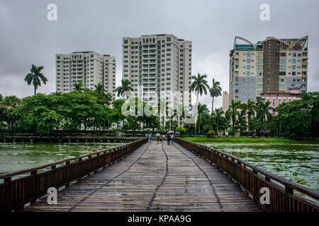 downtown area of Yangon, beside Kandawgyi Lake, Myanmar, May-2017 Stock Photo