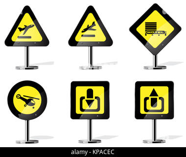 Road Sign Icons Stock Photo