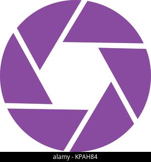 Shutter closeup vector icon, vector great for photographer logo. Stock Vector