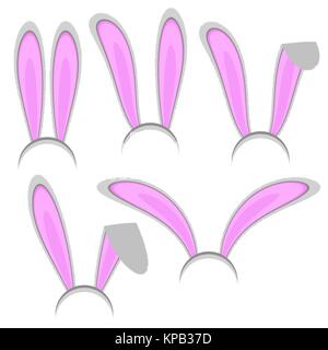 Cute Easter Rabbit Ears Stock Vector