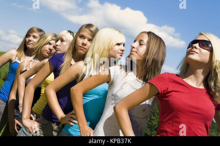 Model release, Jugendliche Maedchen - teenage girls Stock Photo