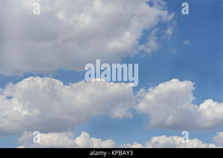 Sunshine clouds sky during morning background. Blue,white pastel heaven,soft focus lens flare sunlight. Abstract blurred cyan gradient of peaceful nat Stock Photo